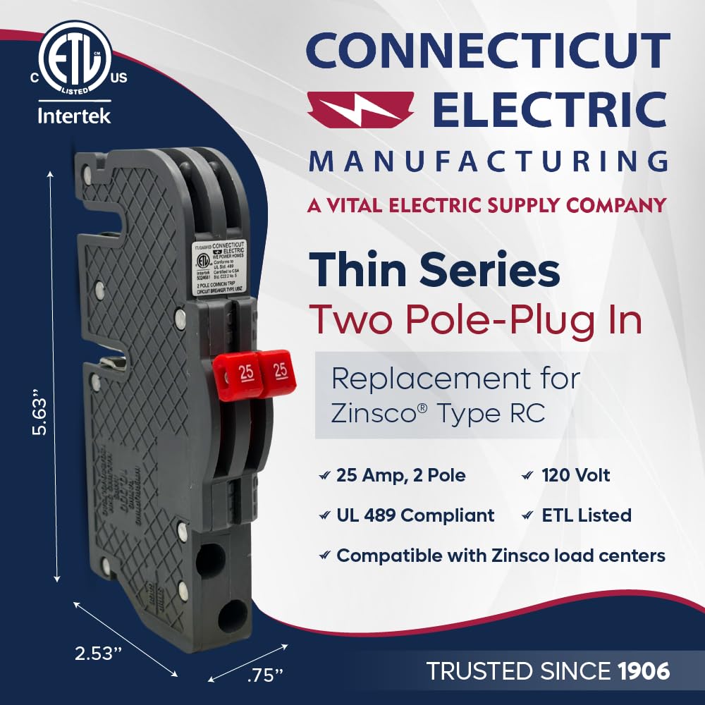 Connecticut Electric UBIZ0225 Newly Manufactured Zinsco RC3825